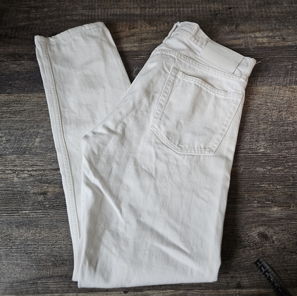 Ralph lauren black label white slim jeans